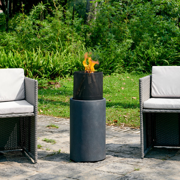 Wrought Studio Delshire Polyresin Wood Burning Fire Pit & Reviews